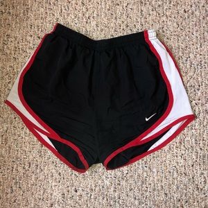 Black, White, and Red Nike Shorts